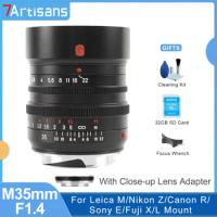 7 artisans 7artisans M35mm F1.4 Full Frame Manual Focus Prime Lens for Leica M Camera M2 M3 M4 M8 M9 M10 Leica M Mount Lens