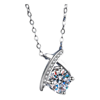 Loket Salib Klasik, Batu Moissanite, XL022, Rekaan Silang, Berlian Berlimpah Cahaya, Tenunan Elegan 