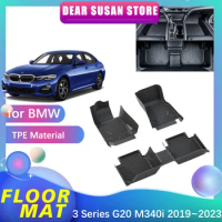 Car Floor Mat for BMW 3 Series G20 M340i 330i 330d M340d 318i 2019~2023 Foot TPE Liner Carpet Pad Custom Cover Rug Accessories