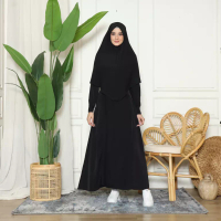 Arafah Gamis Abaya Hitam Wanita Abaya 01 Black