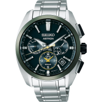 SEIKO 精工 Astron 綠陶瓷太陽能GPS鈦金屬手錶 送禮推薦-42.8mm (SSH071J1/5X53-0BA0G)_SK045