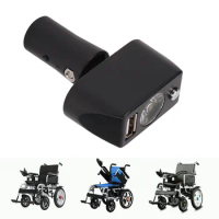 Electric Wheelchair Light 3 Pin XLR Head USB Charging Adjustable Angle LED Power Wheelchair Lighting Controller
