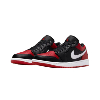 【NIKE 耐吉】Air Jordan 1 Low Alternate Bred Toe 紅黑腳趾 白勾 553558-066