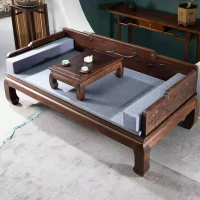 家具 老榆木羅漢床新中式實木榆木家具小戶型床榻沙發多功能羅漢床