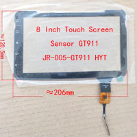 8 Inch Capacitive Touch Screen Digitizer Sensor For Radio 206*120mm 6Pin GT911 JR-005-GT911
