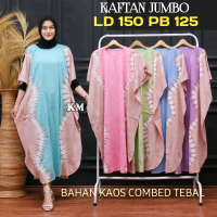 Kaftan Jumbo LD 150-LD 160 Bahan Katun/Kaos Combed 30s Baju Tidur Wanita Dress Wanita Kekinian Nyama