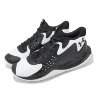 【UNDER ARMOUR】籃球鞋 JET 23 男鞋 黑 白 皮革 網布 緩衝 回彈 運動鞋 UA(3026634006)