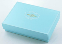 【基本量+紙袋】優雅歐風8入巧克力&amp;6入馬卡龍盒/粉藍色 / 100個