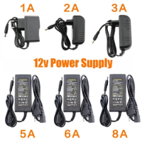 12V 4A 5A Power Supply Transformer 220V To 12V Adaptor 12 V 6A Source 1A 2A 3A 8A Led Driver Converter Charger For Led Strip