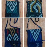Tas Selempang Tenun Mini Etnik Lombok Toraja dengan Penutup Wanita