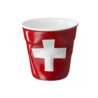 法國 REVOL FRO 瑞士國旗陶瓷皺折杯 80cc