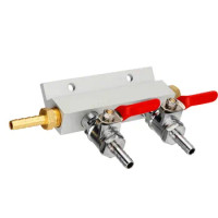 2/3/4 Way CO2 Air Gas Distribution Manifold Splitter Draft Beer Kegerator With Check Valves For Homebrew Beer Brewing