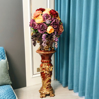 歐式落地現代復古大花瓶仿真花套裝高檔別墅客廳會所裝飾擺件花盆