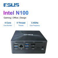 Z3 ESUS Mini PC Intel 11th Gen N100 Mini Pocket N100 16GB 512GB WiFi6 1000M PC Gamer Desktop Gaming PC Computer Win11/10/Linux