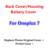 Oneplus7 Housing For Oneplus 7 One Plus 6.41" Glass Battery Back Cover Repair Replace Door Phone Rear Case + Camera Lens