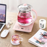 Household Office Multi-function Can Be Timed Can Be Reserved Insulation Kettle Electric Glass Pink Kettle Electric Teapot