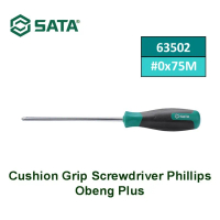 Obeng Plus PH0 x 75 mm 63502 Cushion Grip PH0 Screwdriver Sata Tools