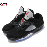 Nike 高爾夫球鞋 Jordan 5 V Low Golf 黑 銀紅 男鞋 高球 5代 CU4523-003