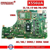 X556UA I3/I5/I7CPU With 4G/8G RAM Mainboard For Asus X556U X556UF X556UV X556UAM X556UJ X556UAK K556U FL5900 Laptop Motherboard