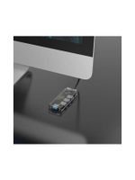 ฮับยูเอสบีเพิ่มพอร์ต 4 พอร์ต USB3.0 รุ่น TA1U3-4A-CR สีClear