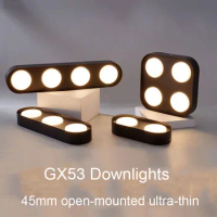 Ultra-Thin Surface Mount LED Downlight with Replaceable Gx53 LED Lamp 7W LED Spot Light for Living room Bedroom balcony