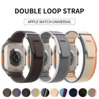 Applewatch two-section nylon loop band Iwatch s6 s7 s8 se Watch Band