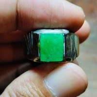 Batu akik giok cina hijau original kotak