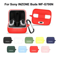 Headphone Silicone Protective Case With Hook for Sony INZONE Buds WF-G700N Shockproof Shell Washable Housing Anti scratch Sleeve