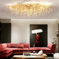 Ceiling Lights Modern Crystal LED Chandelier for Home Bedroom Living Room Ceiling Lamp Indoor Nordic Decor Pendant Light Fixture