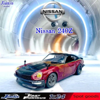 JADA1:24 1972 DATSUN 240Z Rare analog alloy Collection car model decorated for children's gifts