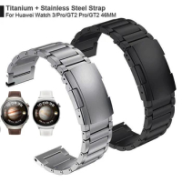 22mm Titanium Alloy Strap for Huawei Watch4 /4 Pro/ Gt 3 Pro 46mm Watchband for Huawei GT 2Pro /GT2 46mm /Gt3 /Watch 3 Wristband