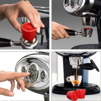 1PC Refillable Reusable Capsule Coffee Cups Stainless Steel Coffee Filte with Plastic Filter Net Compatible Illy Machines