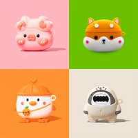 3D Cute Cartoon Dog Earphone Cover For Apple AirPods 2 3 Pro Silicone Headphone Case For Airpods Pro 1 / 2 / 3 Case Charging Box