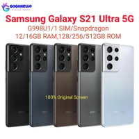 Original Samsung Galaxy S21 Ultra 5G G998U1 6.8" RAM 12/16GB ROM 128/256/512GB Snapdragon NFC Unlocked Android Cell Phone 95%New