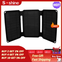 Soshine15w Foldable USB Solar Panel Solar Cell Mobile Phone Portable Waterproof Charger Outdoor Mobile Power Battery Charger