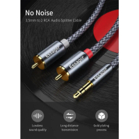 MALAKU MALL Kabel Audio Jack 3.5mm to 2 RCA Splitter AUX TV DVD Amplifier - MYD0G