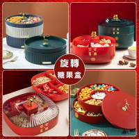 現貨新年旋轉糖果盆，糖果盒 過年送禮 招財糖果收納盒 果盆 多層糖果盒 春節送禮 置物盒，X射線【Z136975】