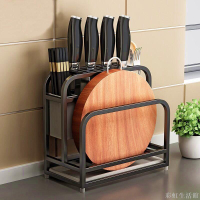 304不銹鋼刀架廚房專用刀具收納架菜板架筷子筒廚房置物架多功能