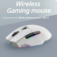 ECHOME Wireless Mouse Bluetooth Wired Three-mode Rechargeable with Charging Base E-sports RGB Gaming Mouse for Computer Laptop
