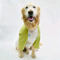 Cetakan Penuh Golden Retriever Baharu Ultra Nipis Bernafas Tahan Habuk Lembut T-Shirt Anjing Besar P