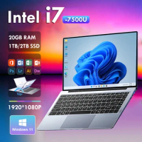 2024 Ultra Slim i7 Laptop Computer PC 14.1" intel Core i7-7500U Laptops 20G RAM 1TB 2TB SSD Portable Laptop Notebook Windows 11