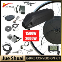 Electric Bike Conversion Kit 1500/2000W Rear Hub Brushless Gearless Motor with 48V 13/20AH Li-Battery 26-700C Wheel Ebike Kit