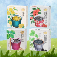 【曼寧花草茶】台灣茶系列 杭菊茶、玫瑰紅棗茶、瑪黛牛蒡茶、深焙黑豆茶 四款各一