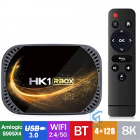 HK1 Rbox-X4s Network Set-Top Box S905x4 Android 11 Dual-Band WiFi Bluetooth 8K TV Box