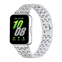 Metal Strap for Samsung Galaxy Fit 3 Diamond Watchband for Galaxy Fit 3 Smart Watch Accessories for samsung galaxy fit3 Bracelet