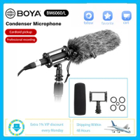 BOYA BY-BM6060 Professional DSLR Camera Condenser Shotgun Video Interview Microphone for Canon Nikon Sony Fujifilm Studio Mic