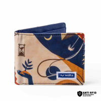 Wallts Keio Dune - Dompet Lipat kanvas uang Dan kartu Pria dan Wanita Cowok  Hitam