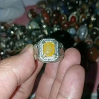 Cincin Permata Yellow Safir Asli Top Natural