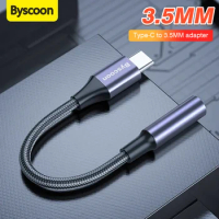 Byscoon Usb Type C To 3.5mm Aux Adapter Type-c 3 5 Jack Audio Cable For Samsung Galaxy S22 S21 S20 FE Ultra Note 20 10 Plus