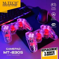 MTECH Gamepad PS2/PS3 Joystick Getar Transparant Garansi Resmi Original Double Transparan